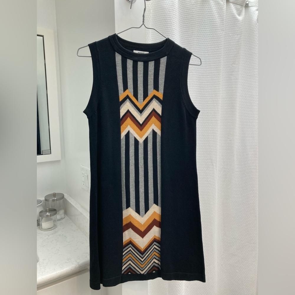 Missoni for Target Zig Zag Stripes Patchwork Sleeveless Crewneck Sweater Dress